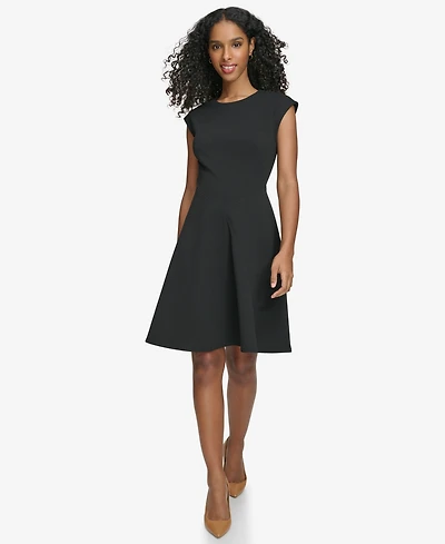 Calvin Klein Women's Crewneck Short-Sleeve Dress
