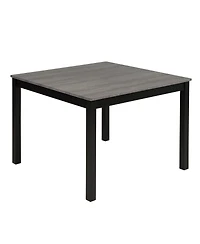 Maison Boucle Modern Kitchen Table with Upholstered Chairs, Compact Dining Set for Small Spaces - 5-Piece Square Dining Table Set for 4