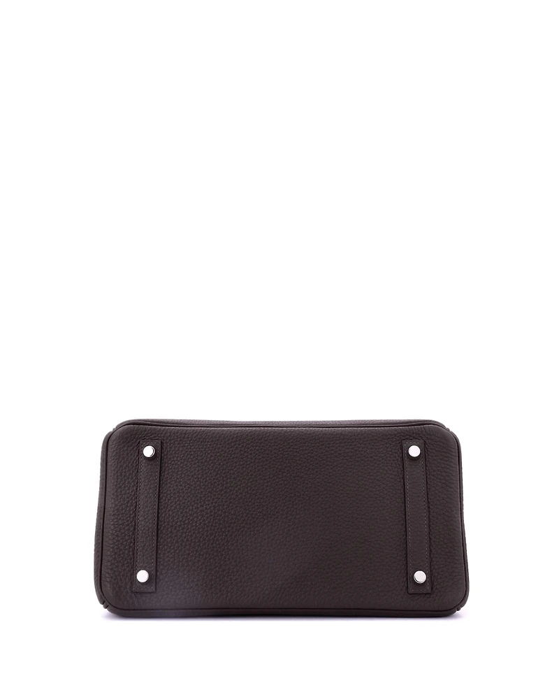 Pre-Owned Hermes Birkin Handbag Brown Togo with Palladium Hardware