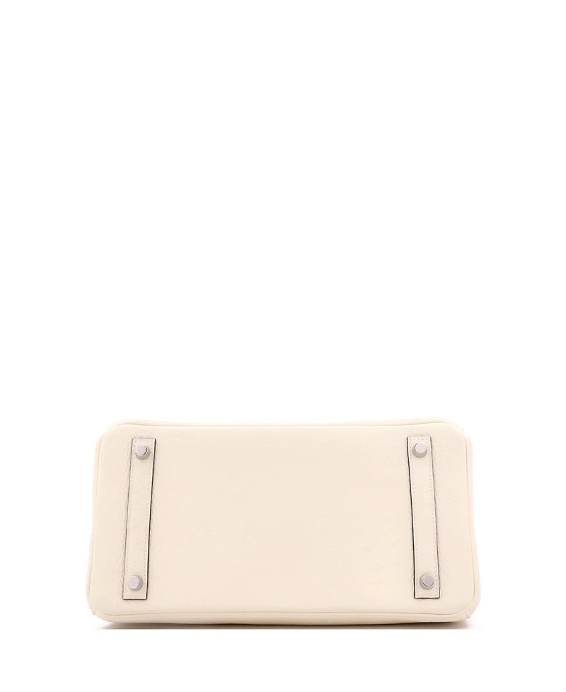 Pre-Owned Hermes Birkin 30 Handbag Light Clemence with Palladium Hardware