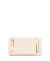 Pre-Owned Hermes Birkin 30 Handbag Light Clemence with Palladium Hardware