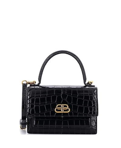 Pre-Owned Balenciaga Xs Sharp Top Handle Bag Embossed Leather