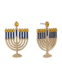 Hallmark Menorah Post Earrings