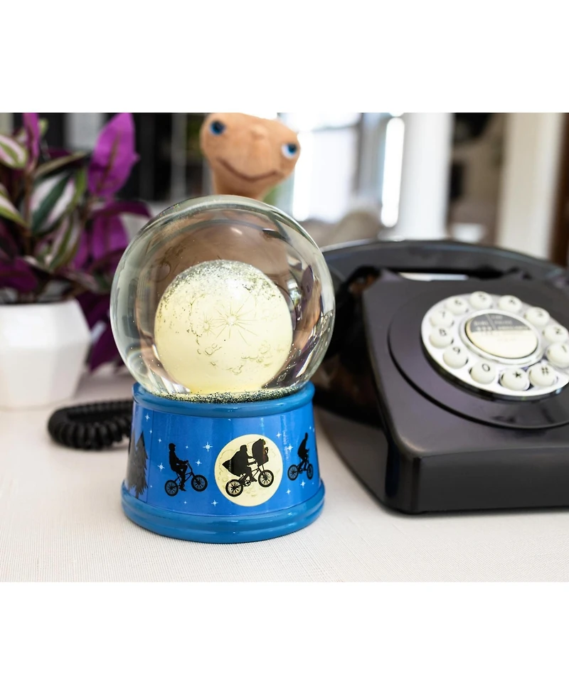 E.t. The Extra-Terrestrial Bike Moon 6-Inch Snow Globe with Swirling Glitter Display Piece