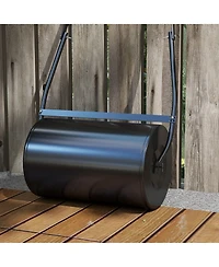 Outsunny Durhand 38L Heavy Duty Push/Tow Poly Lawn Roller, U-handle Garden Roller
