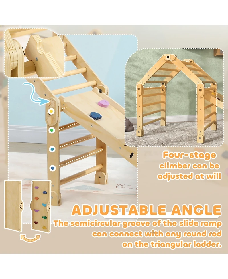 Qaba 4 in 1 Indoor Toddler Climbing Toys for 18-48 Months