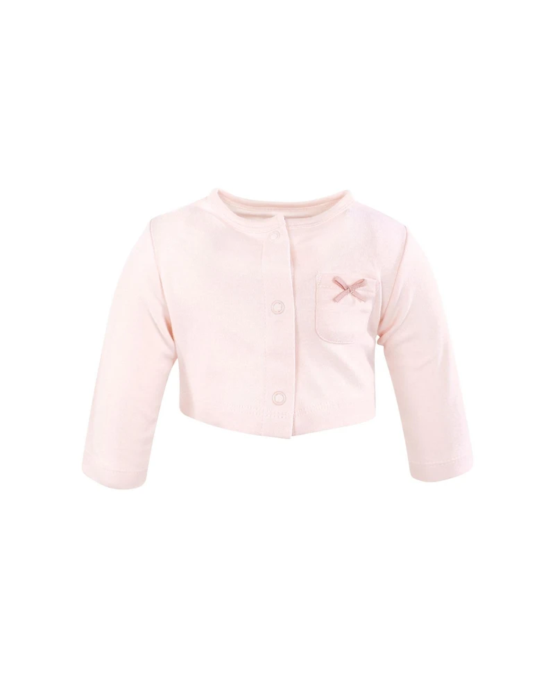 Hudson Baby Cotton Dress and Cardigan Set, Bonjour Paris