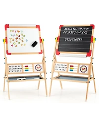 3-in-1 Wooden Art Easel for Kids with Drawing Paper Roll