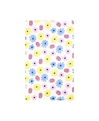 Hudson Baby Infant Girls Cotton Flannel Burp Cloths 12-Pack Bundle, Flowers And Strawberries, One Size