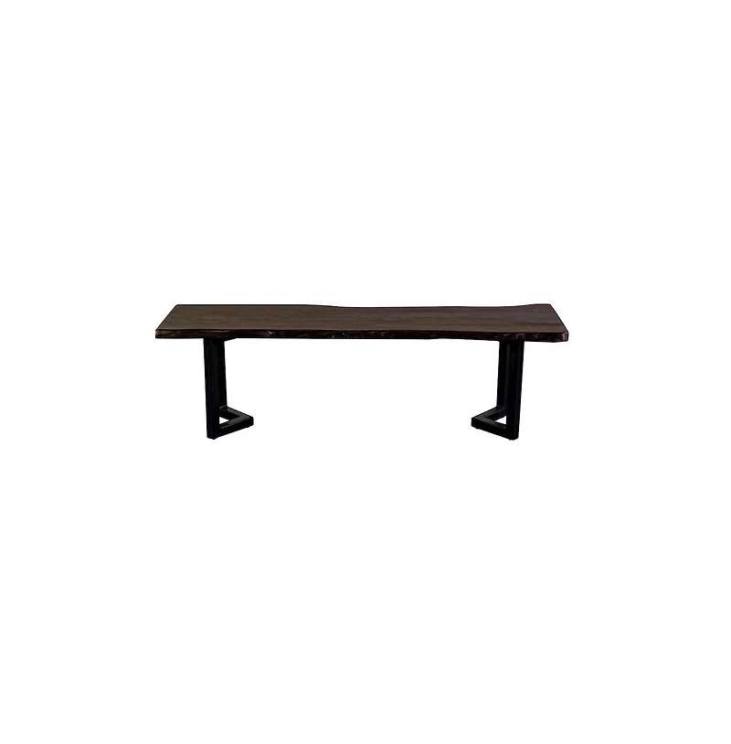 Porter Designs Manzanita Live Edge Solid Sheesham Wood Dining Bench