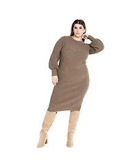 Avenue Women's Plus Size Sasha Rib Dress