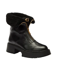 Coach Women's Leah Platform Front Zip Booties