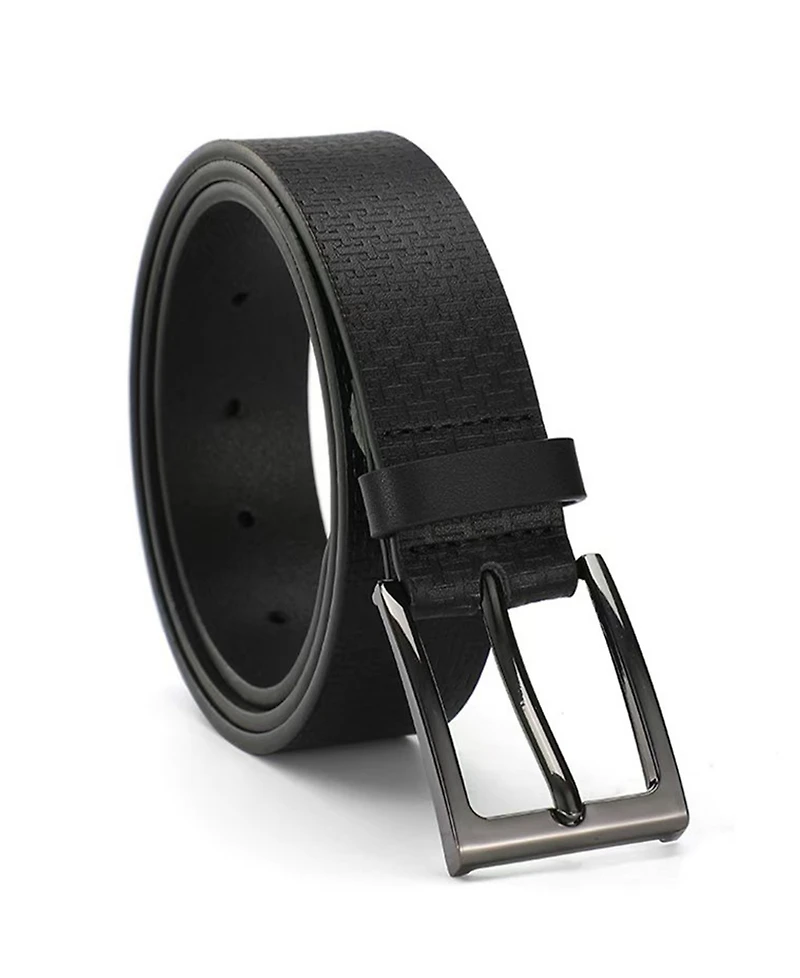 Ted Baker Men's All-Over Logo "T" Leather Belt