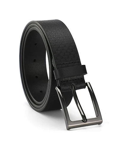 Ted Baker Men's All-Over Logo "T" Leather Belt