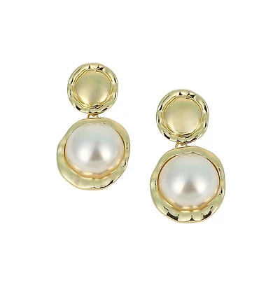 Women's The Roma-Perle Drop Earrings - California Gold