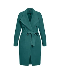 City Chic Plus Sassy Military Coat