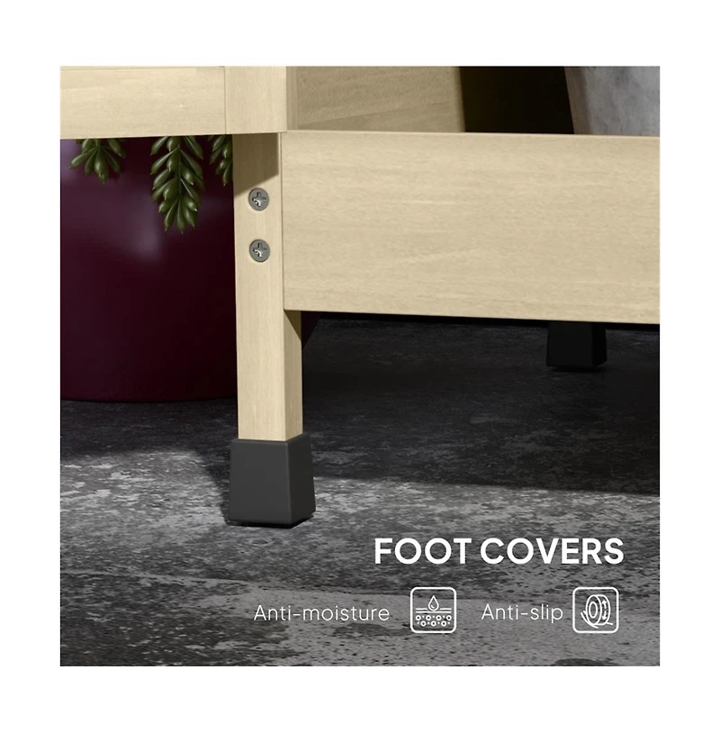 Compact Outdoor Workbench with Open Storage for Garden Use