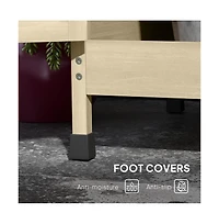 Compact Outdoor Workbench with Open Storage for Garden Use