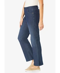 Woman Within Women's Tall Secret Solutions Tummy Smoothing Bootcut Stretch Denim Jeans