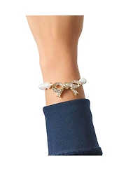 Juicy Couture Pearl Bracelet with Pave Bow