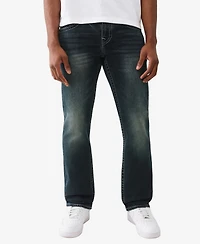 True Religion Men's Ricky Warped Lurex Flap Straight-Fit Jeans