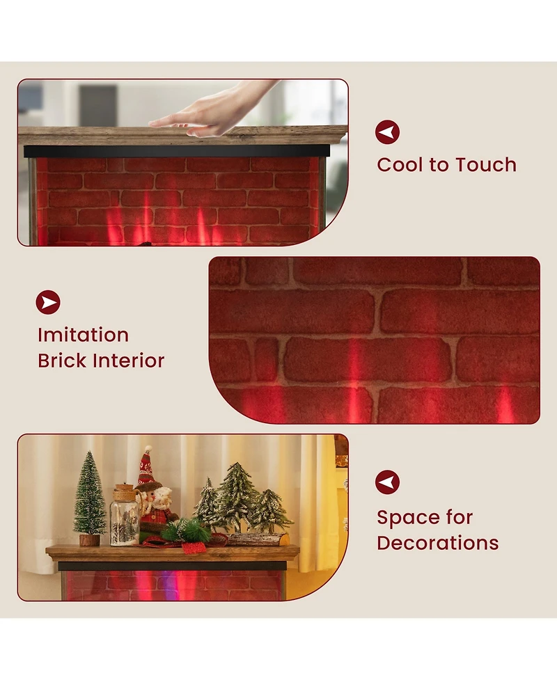 Sugift 27 Inch Freestanding Fireplace with Remote Control