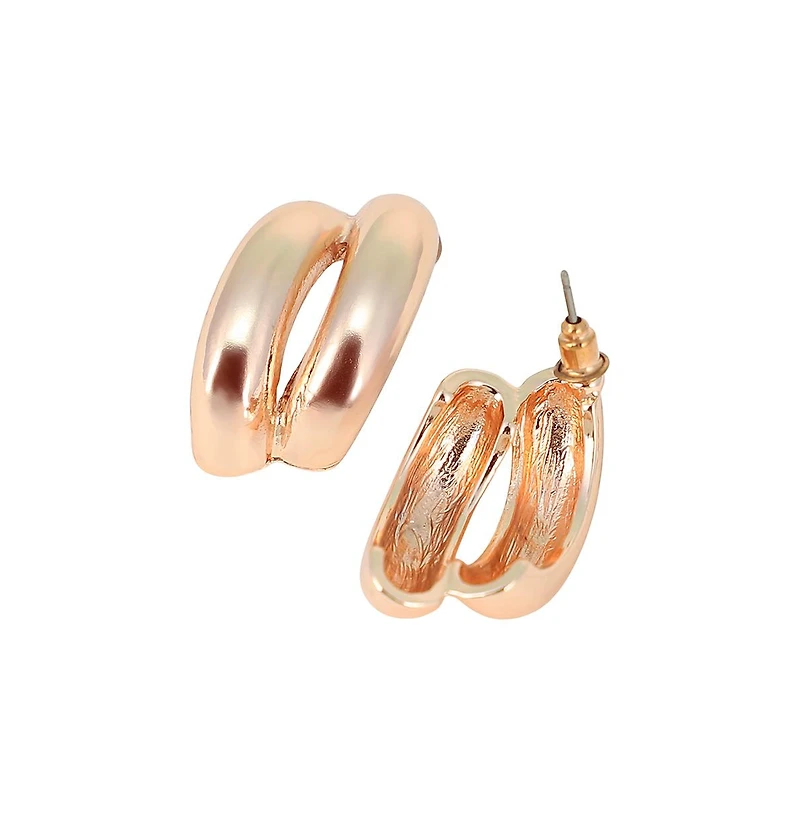 Women's The Strokes Hoop Earrings - Rose Gold