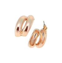 Women's The Strokes Hoop Earrings - Rose Gold