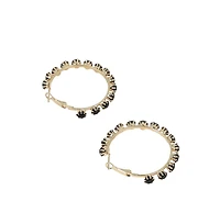 Women's The All-Over-Stud Hoop Earrings - Onyx Black
