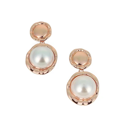 Women's The Roma-Perle Drop Earrings - Rose Gold
