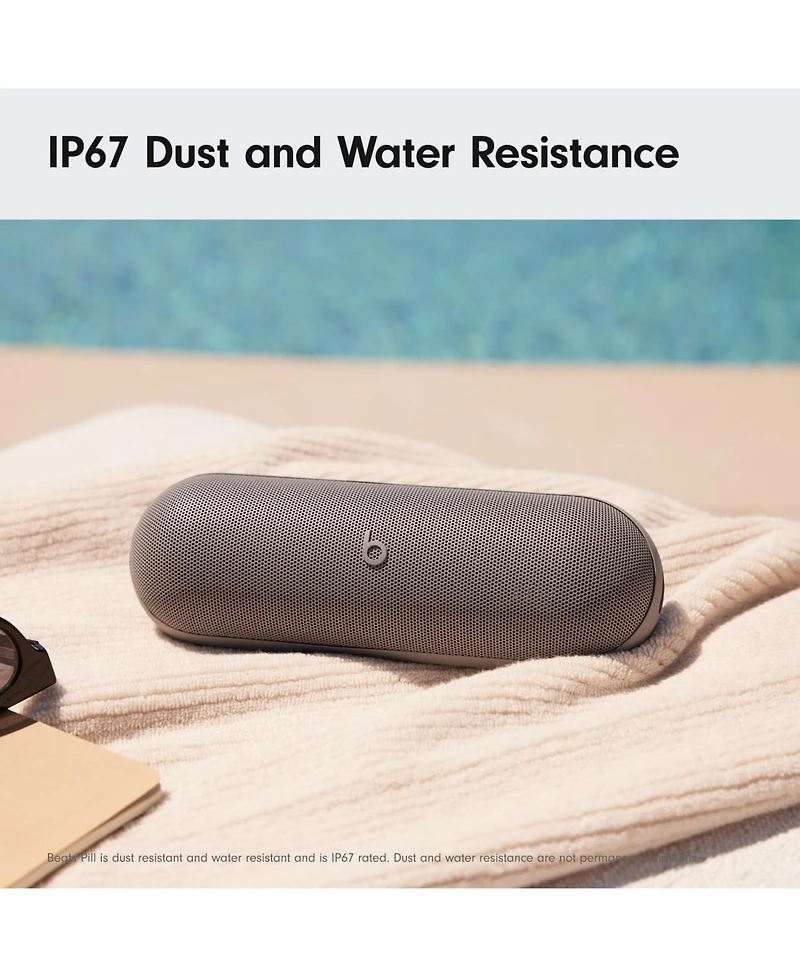 Beats Pill Portable Wireless Bluetooth Speaker and Charger - Light Gray