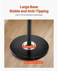 Slickblue Freestanding Coat Rack with Marble Base, Umbrella Holder, and 14 Hooks