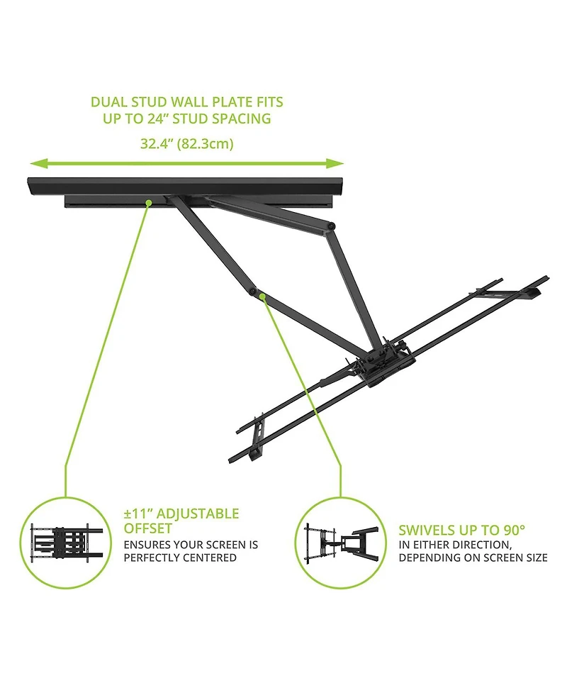 Kanto PMX800 Pro Series Full Motion Tv Wall Mount for 55"-120" TVs