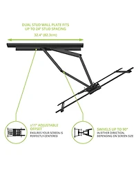 Kanto PMX800 Pro Series Full Motion Tv Wall Mount for 55"-120" TVs
