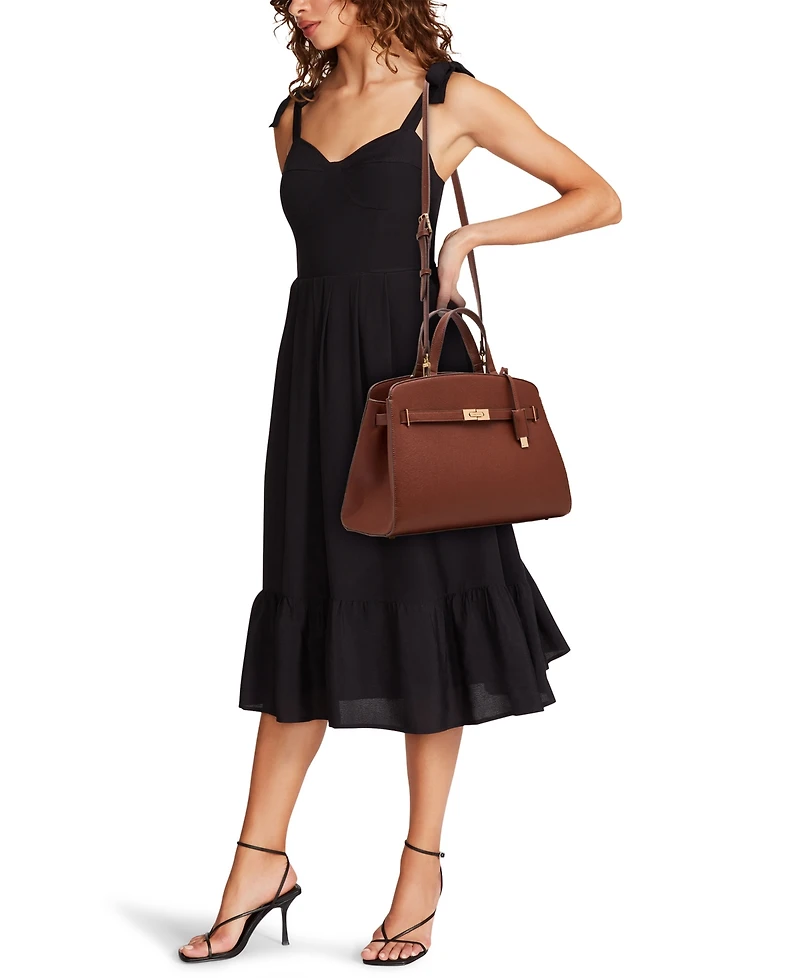 Anne Klein Large Belted Satchel with Convertible Strap