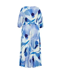 City Chic Women's Swirl Tie Print Dress