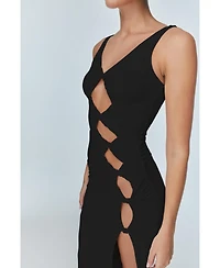 Jendue Us Women's Sara Dress - Elegant Cut-Out Maxi | Event Wear