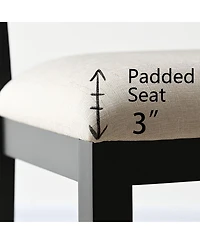 Maison Boucle 5-Piece Black Round Dining Set, Mdf Table with Faux Rattan Back Chairs and Upholstered Seats Apartment Small Room-Maison