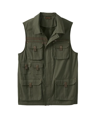 Boulder Creek by KingSize Men's Big & Tall 9 Pocket Twill Utility Vest