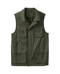 Boulder Creek by KingSize Men's Big & Tall 9 Pocket Twill Utility Vest