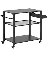Slickblue Outdoor Grill Cart with Storage and Prep Space for Bbq