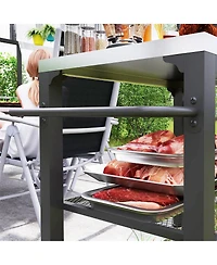 Slickblue Foldable Camping Cart for Outdoor Cooking and Equipment