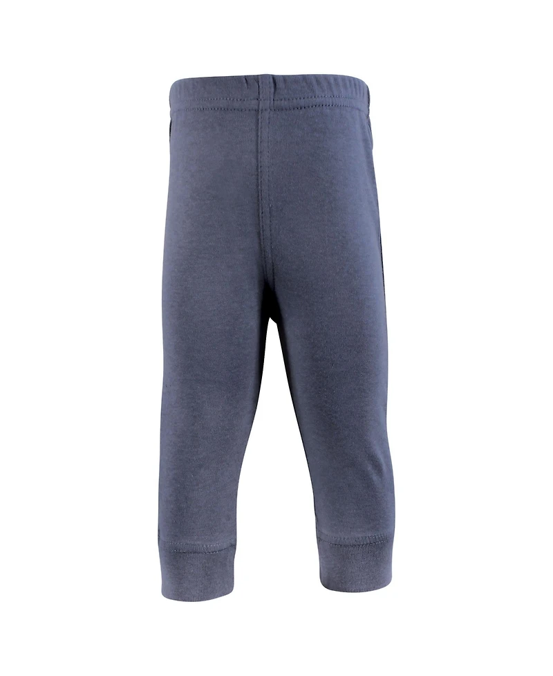 Hudson Baby Toddler Boys Cotton Pants and Leggings, Charcoal Teal Blue
