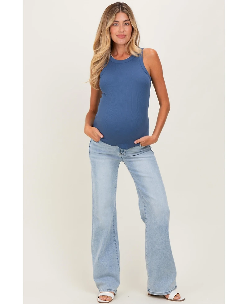 Pinkblush Maternity Medium high Rise wide leg 90's Jeans