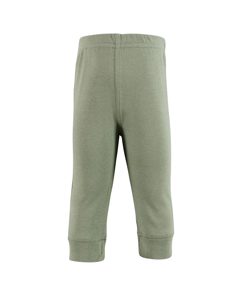 Hudson Baby Toddler Boys Cotton Pants and Leggings, Neutral Olive