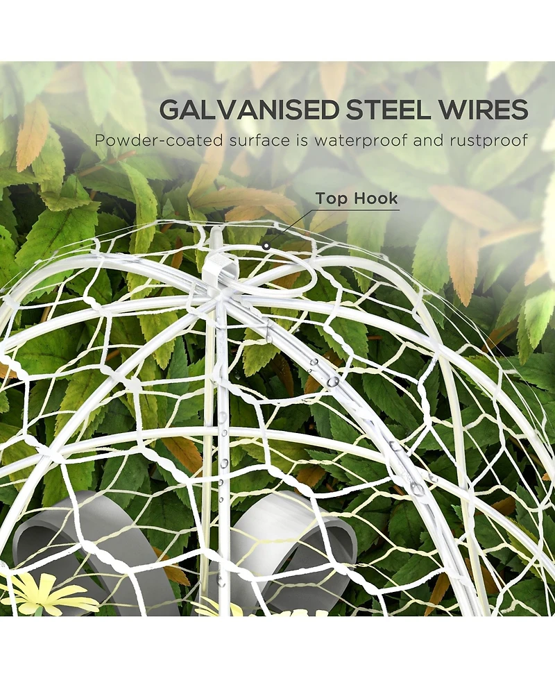 Outsunny 6 Pack Garden Chicken Wire Cloche, Animal Plant Protectors