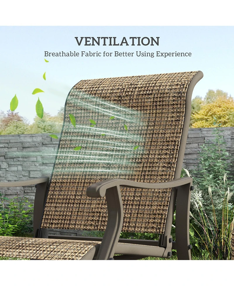 Outsunny Outdoor Glider Chair, Steel Rocking