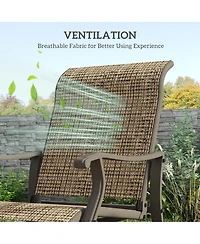 Outsunny Outdoor Glider Chair, Steel Rocking