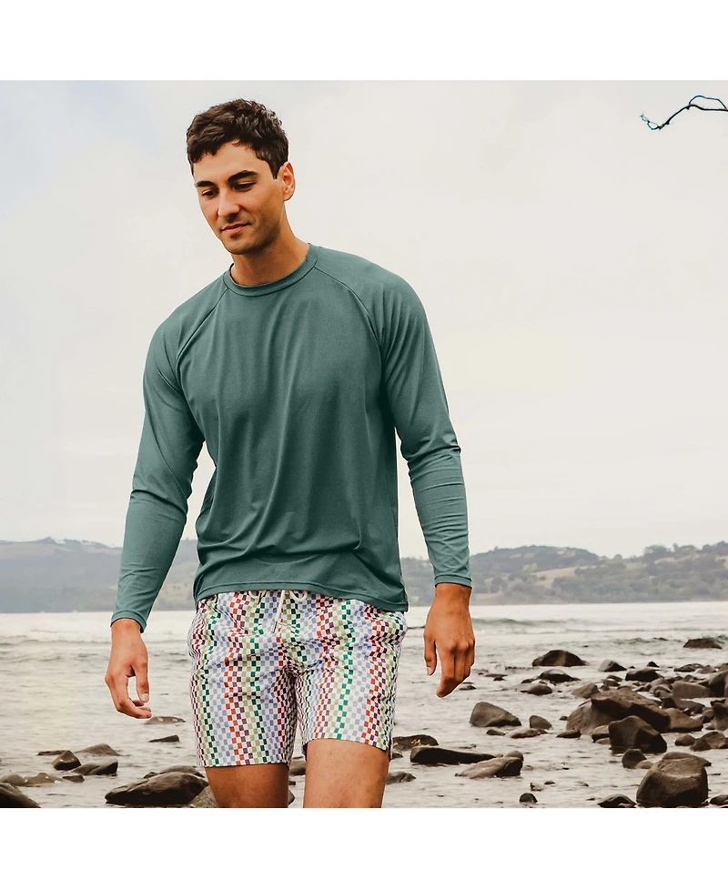 Snapper Rock Men's Kiwi Green Ls Outbound Tee