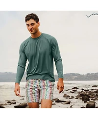 Snapper Rock Men's Kiwi Green Ls Outbound Tee